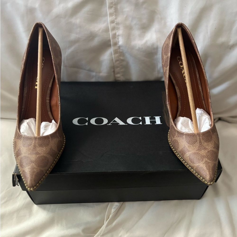 Coach Waverly Brown Women's Heels - Picture 2 of 7